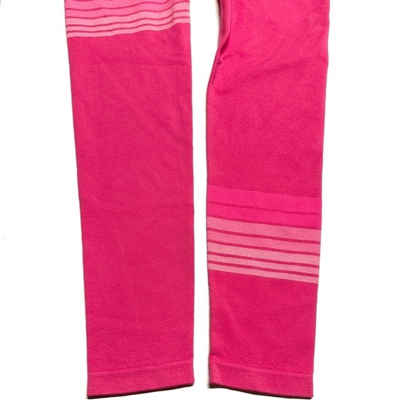 NEW JoyLab Pink High Rise Leggings with Banded Stripes 7/8 Length Size Small - Picture 4 of 12